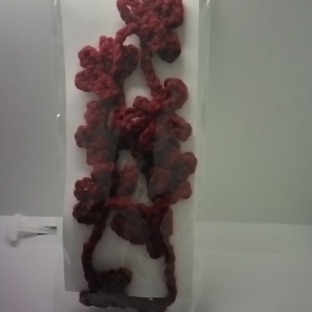 Lorena Espinoza Design Burgundy Crochet Necklace